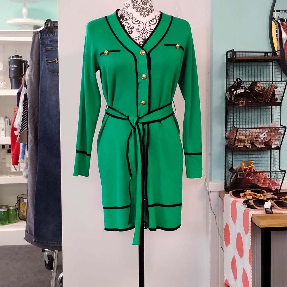 Green Long Sleeve Dress